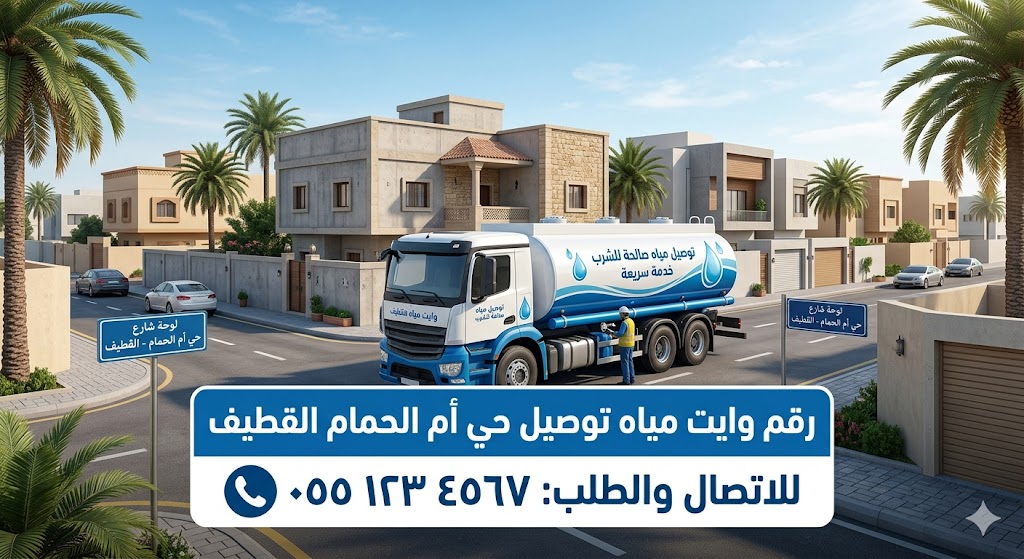 رقم وايت مياه توصيل حي ام الحمام القطيف
